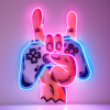 Game Hands Rock On! - LED Neon Acrylic Artwork - maroc