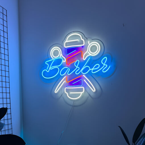 Barber Shop Logo LED Neon Sign - Wall Decor - maroc