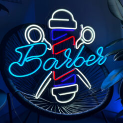 Barber Shop Logo LED Neon Sign - Wall Decor - maroc