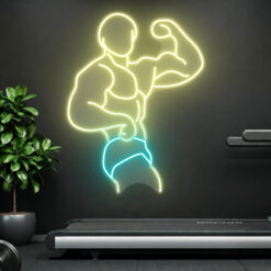 Bodybuilder Pose - GYM / Fitness Neon Sign - maroc