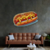 Cheesy Sausage Sandwich LED Neon Acrylic Artwork