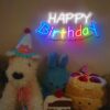 Colorful Happy Birthday Neon Sign - Neon Maroc