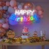 Colorful Happy Birthday Neon Sign - Neon Maroc