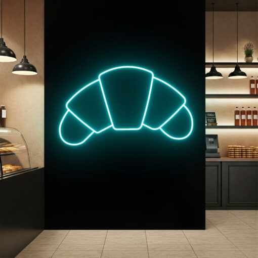 Croissant neon sign - Boulangerie Decor - maroc