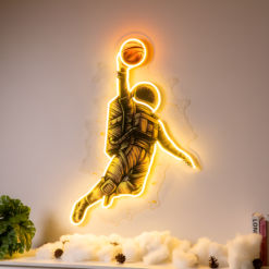 Basketball Shot Astronaut LED Neon Acrylic Artwork - maroc