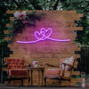 Double Heart Neon Sign - maroc