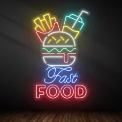 Fast Food Neon Sign - Restaurant Decor - maroc