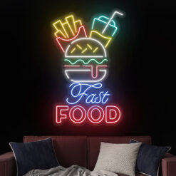 Fast Food Neon Sign - Restaurant Decor - maroc