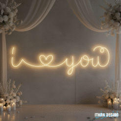 I LOVE YOU Neon Sign – Romantic Custom LED Light for Weddings & Home Décor