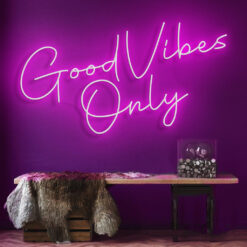 Good Vibes Only Neon Sign - maroc - pink