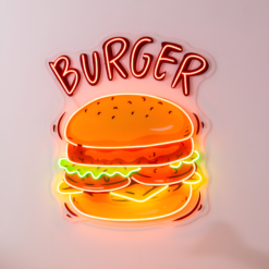 Burger Glow LED Neon Sign Acrylic Artwork - maroc