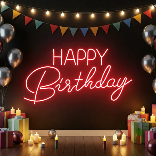 Happy Birthday Neon Sign - Neon Maroc