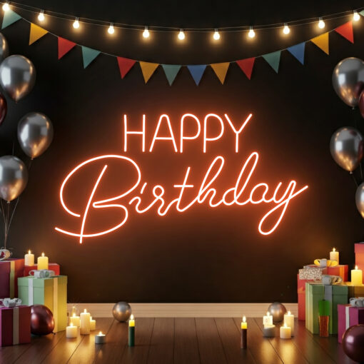 Happy Birthday Neon Sign - Neon Maroc