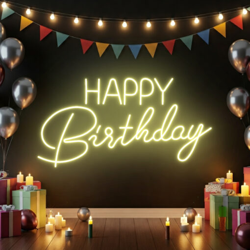 Happy Birthday Neon Sign - Neon Maroc