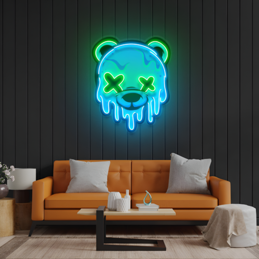 Ice Head Bear LED Neon Sign Acrylic Artwork - maroc