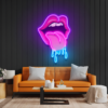 Dripping Lips Glow LED Neon Acrylic Artwork maroc