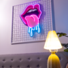 Dripping Lips Glow LED Neon Acrylic Artwork maroc