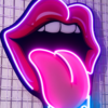 Dripping Lips Glow LED Neon Acrylic Artwork maroc