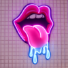 Dripping Lips Glow LED Neon Acrylic Artwork maroc