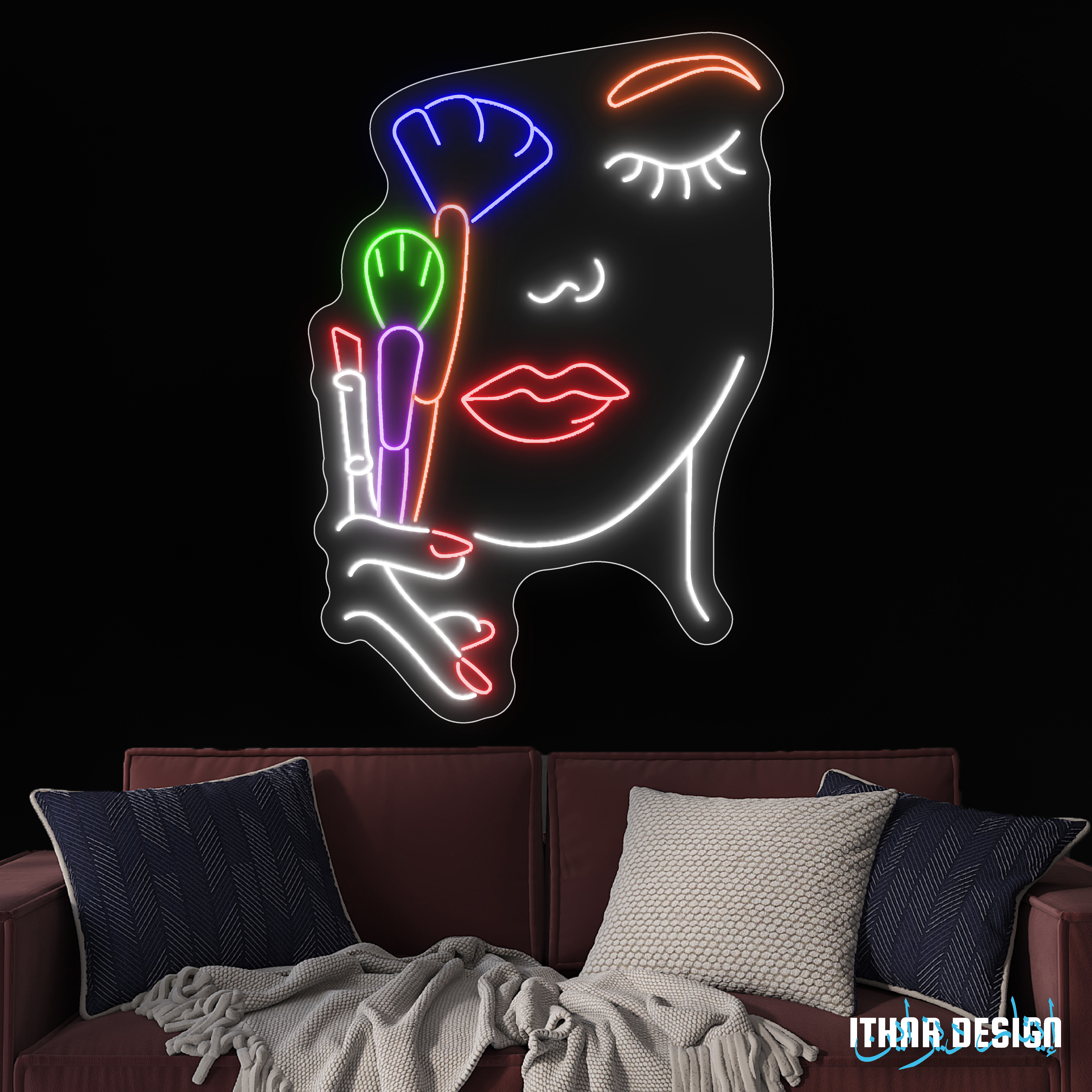 Makeup Women Neon Sign - neon sign maroc