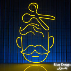 Man & Scissors - Barber Shop Neon Sign - maroc