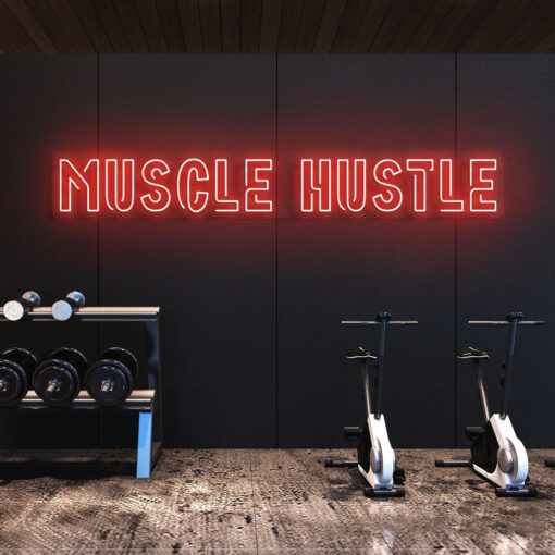 Muscle Hustle - GYM / Fitness Neon Sign - maroc