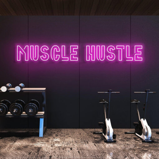 Muscle Hustle - GYM / Fitness Neon Sign - maroc