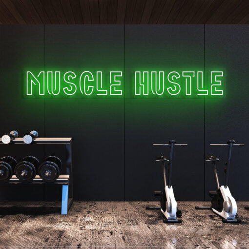 Muscle Hustle - GYM / Fitness Neon Sign - maroc