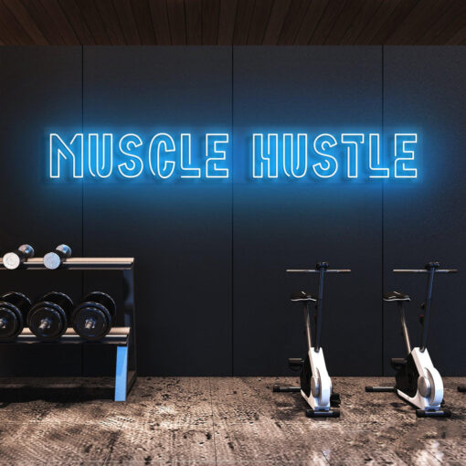 Muscle Hustle - GYM / Fitness Neon Sign - maroc