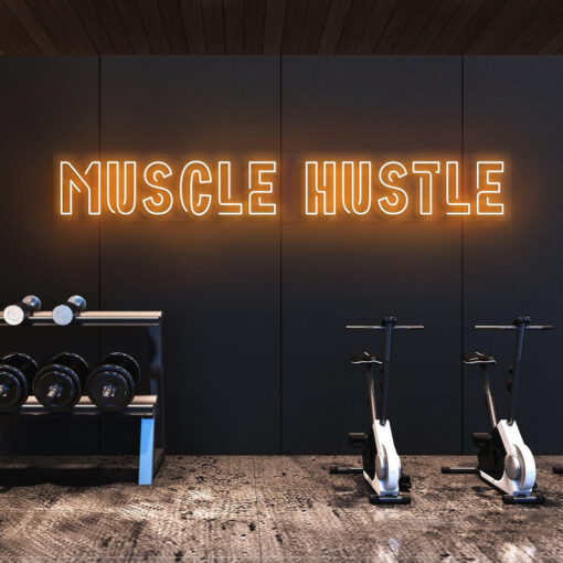 Muscle Hustle - GYM / Fitness Neon Sign - maroc