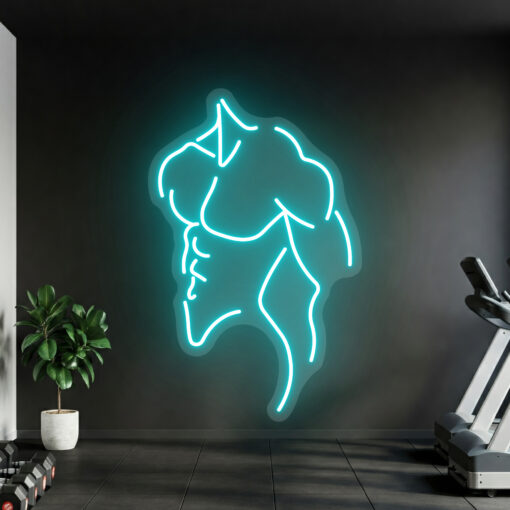 Neon Bodybuilder Physique - GYM / Fitness Neon Sign - maroc