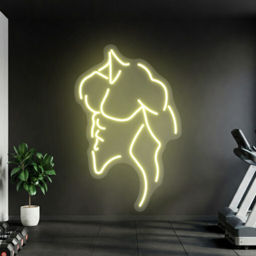 Neon Bodybuilder Physique - GYM / Fitness Neon Sign - maroc