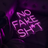 No Fake Shit Neon Sign | Neon Quote - maroc