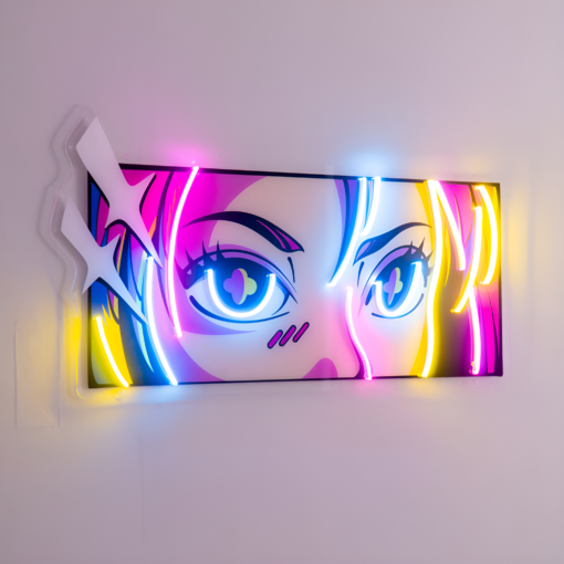 Passionate Eyes Girl LED Neon Acrylic Artwork