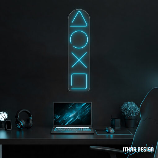 Enseigne Néon « Icônes PlayStation » – Déco Murale LED Gamer – Image 2