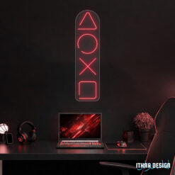 PlayStation Icons Neon Sign – LED Gamer Wall Decor