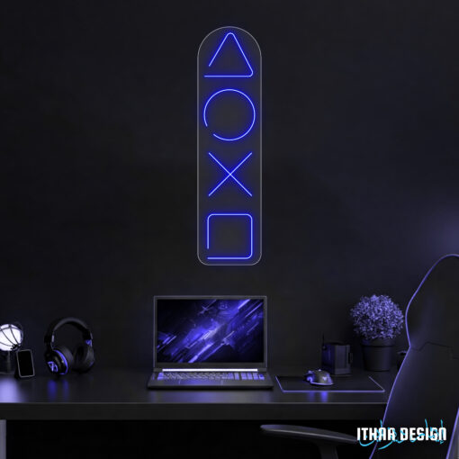 Enseigne Néon « Icônes PlayStation » – Déco Murale LED Gamer – Image 3