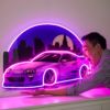 Sport car Supra Mk4 LED Neon Acrylic Artwork - maroc