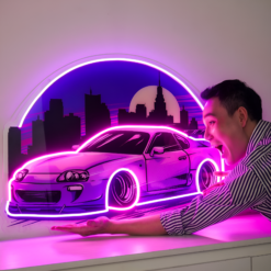 Sport car Supra Mk4 LED Neon Acrylic Artwork - maroc