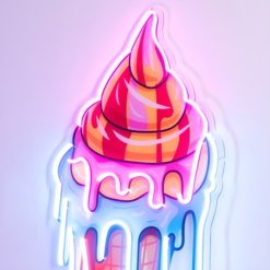 Sweet Ice Cream LED Neon Acrylic Artwork- maroc