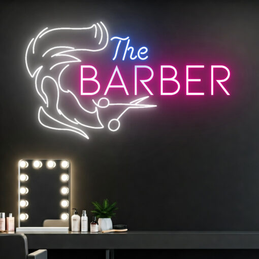 The Barber Neon Sign- Barber Shop Decor - maroc