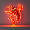 Thumps-up Shrimp LED Neon Acrylic Artwork - maroc