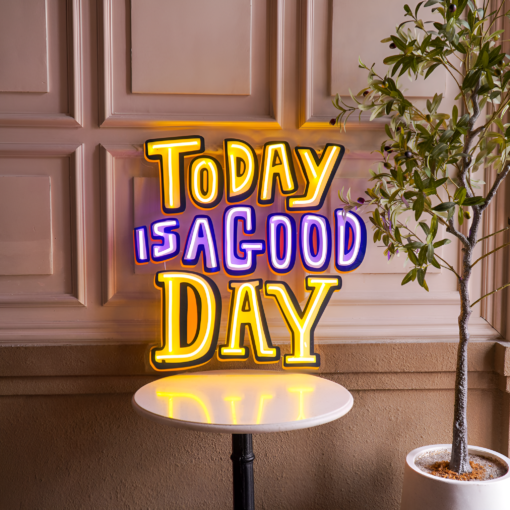 Today Is a Good Day LED Neon Acrylic Artwork - maroc