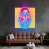 Woman Retro LED Neon Acrylic Artwork / Pop Art