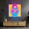 Woman Retro LED Neon Acrylic Artwork / Pop Art