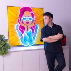 Woman Retro LED Neon Acrylic Artwork / Pop Art