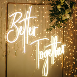 Better Together Neon Sign for Weddings / Engagement - maroc