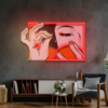 Japanese Geisha Girl LED Neon Acrylic Artwork maroc