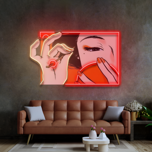 Japanese Geisha Girl LED Neon Acrylic Artwork maroc