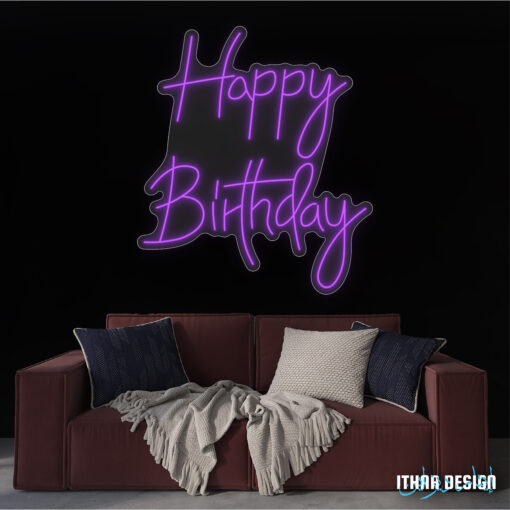 Happy Birthday Neon Sign -Neon Birthday Sign - Neon Maroc